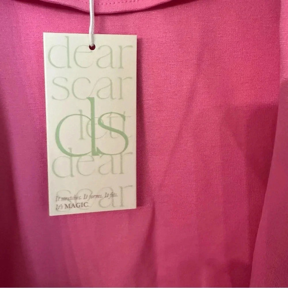 Dear Scarlett Women’s Pink 3/4 Ruched Sleeve Blazer Jacket w Pockets Size 1X NWT - Picture 5 of 8